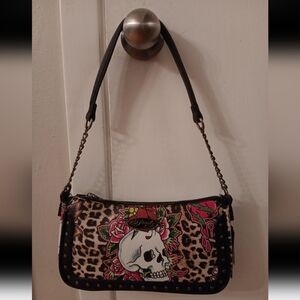 Ed Hardy Leopard Print Crossbody Bag